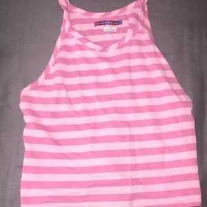 Pink striped tank top